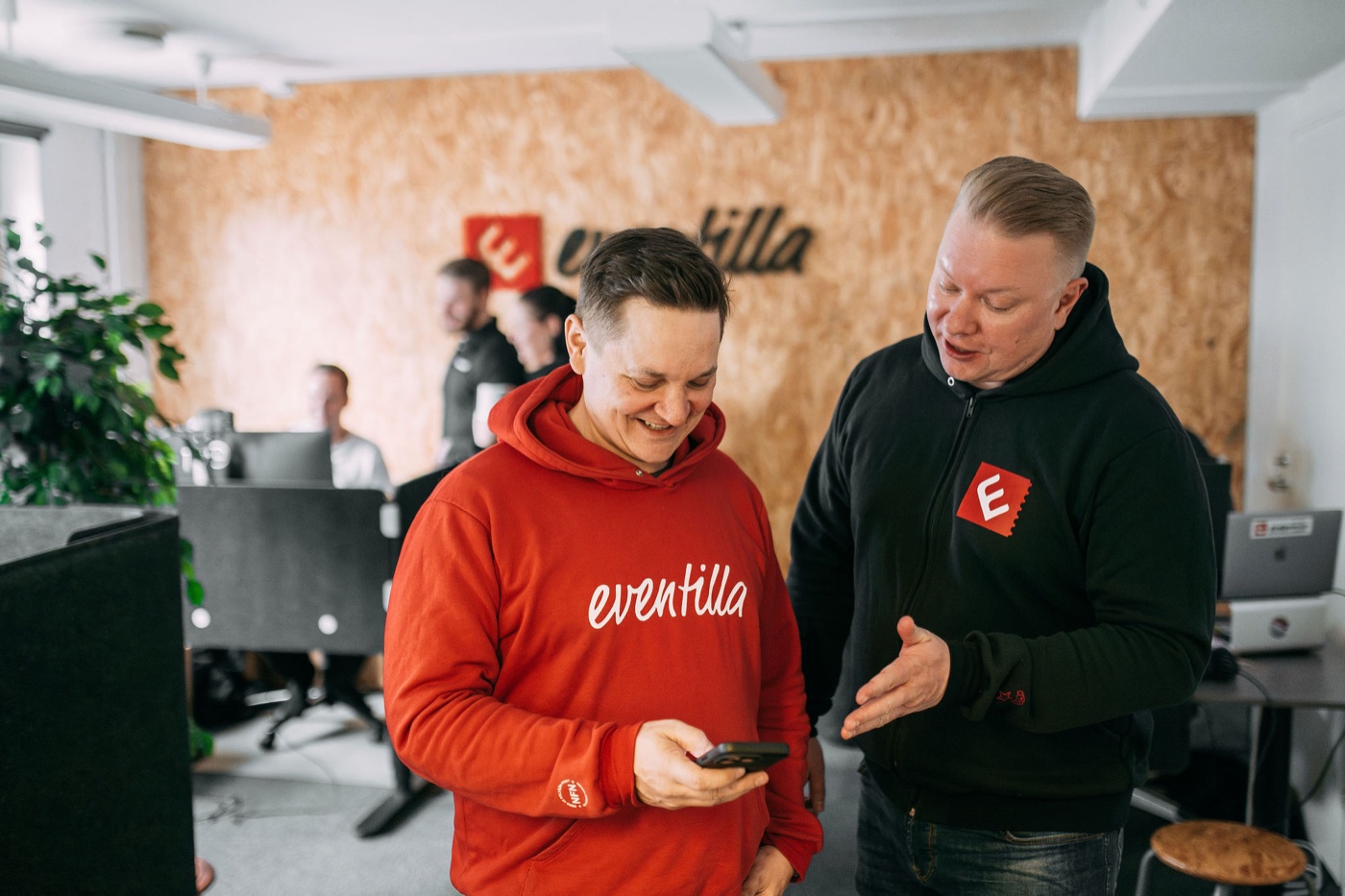 Pekka and Markus, co-founders of Eventilla and CompetenceFlow, at the Oulu office